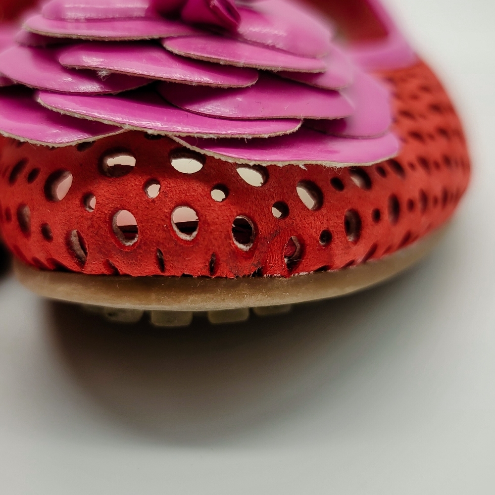 Anne Klein Sport AK Flex Pink Perforated Rosette Ballet Flats - Picture 12 of 14
